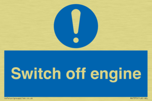 Switch off engine